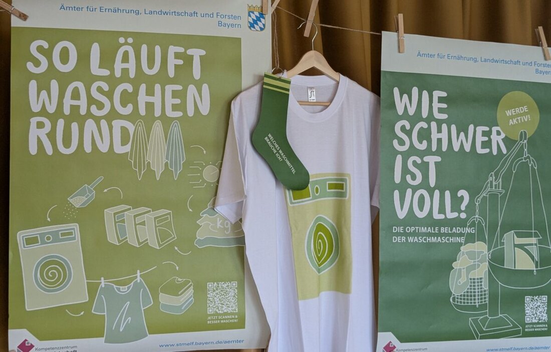Amberg. Die Ausstellung 'Saubere Sache – Chaos in der Trommel' an der Landwirtschaftsschule erklärt verständlich alles rund ums richtige Waschen und Reinigen und lädt mit Beratung sowie einem Quiz für Kinder und Erwachsene ein.