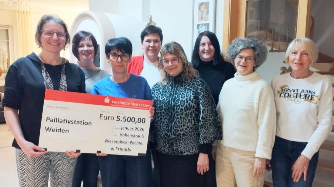 Vohenstrauß. Zum zehnjährigen Jubiläum der Wiesendeck-Wichtel & Friends sammelt das frühere Nofi-Lauf-Team mit selbst gemachtem Eierlikör Spenden für die Palliativstation am Klinikum Weiden. 5.500 Euro kamen zusammen.