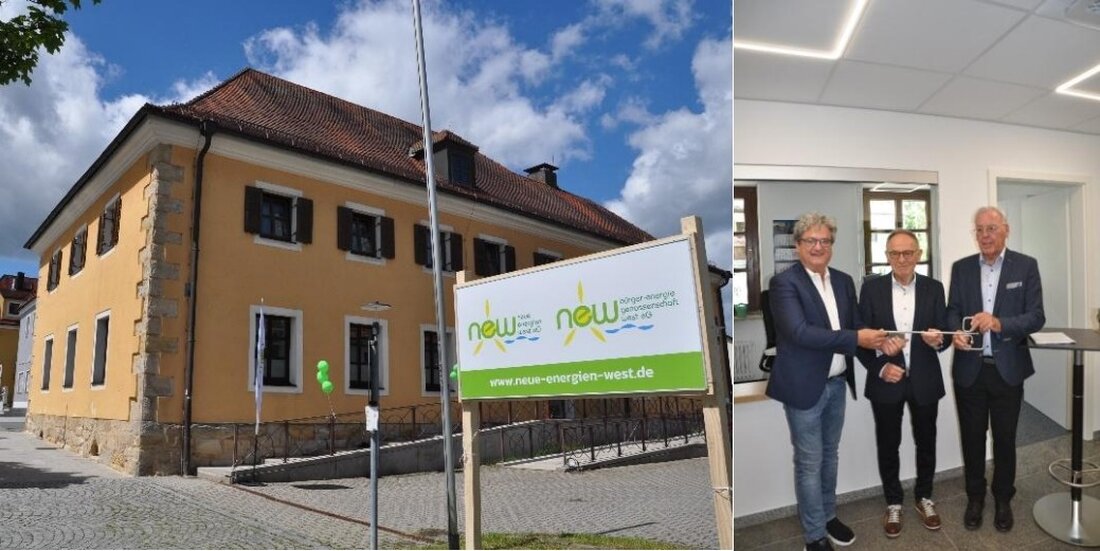 Grafenwöhr. Die NEW – Neue Energien West eG hat ihre neuen Geschäftsräume in der Alten Amberger Str. 28 feierlich eröffnet. Viele Gäste besichtigten das frühere Postgebäude und informierten sich über die Projekte.