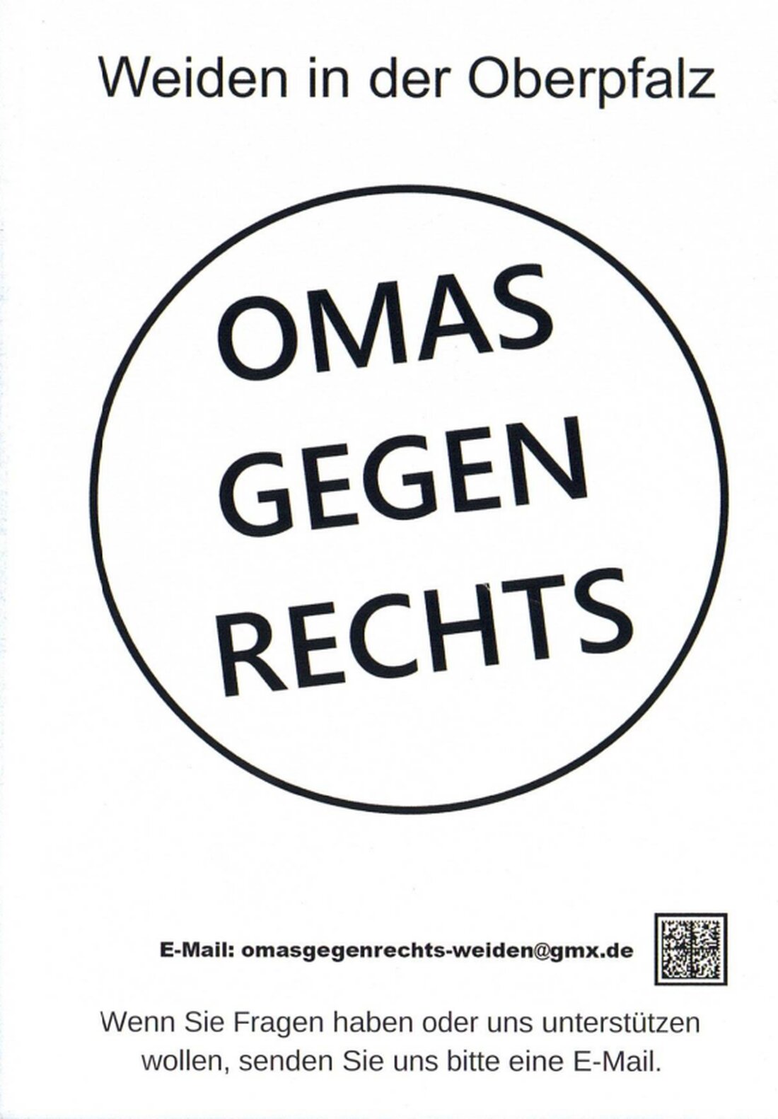 Weiden. Omas gegen Rechts haben einen offenen Brief an Stadt, Parteien und Vereine geschickt. Vor der Kommunalwahl 2026 werben sie für Zusammenhalt, kritisieren AfD-Auftritte in der Max-Reger-Halle und fordern Gegenaktionen.