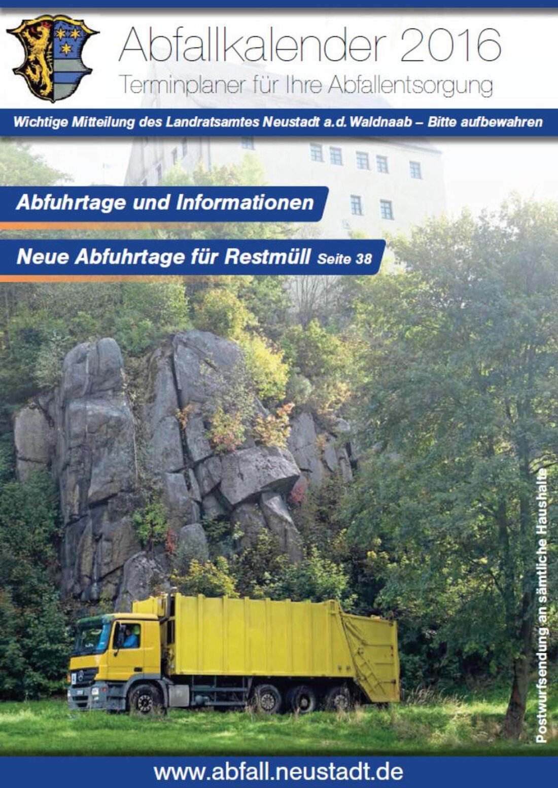 Neustadt/WN. Wegen der Feiertage verschieben sich im Landkreis Neustadt/WN die Müllabfuhrtermine. Ein Überblick.  Vor und nach Weihnachten sowie um Neujahr sind wegen der Feiertage im Landkreis Neustadt/WN Verschiebungen der regulären [&hellip;]