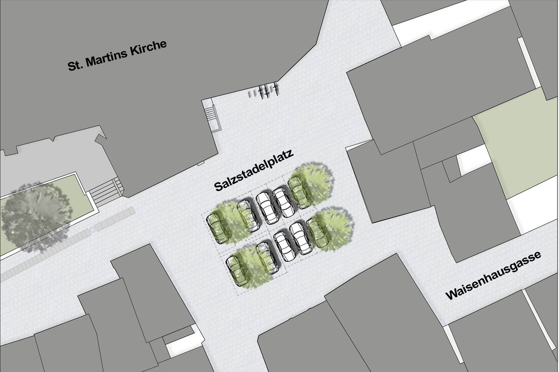 Amberg. Vom 10. März bis 30. April 2025 wird der Salzstadelplatz wegen Baumaßnahmen und Begrünung voll gesperrt, Kostenpunkt ca. 200.000 Euro. Es werden vier Platanen gepflanzt, was zu Verkehrsbehinderungen führen kann.