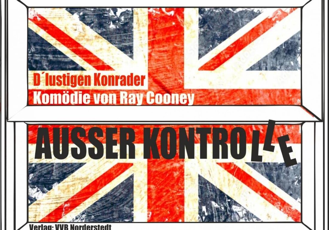 Weiden. D´ lustigen Konrader präsentieren in Weiden, Pfarrheim St. Johannes, die Komödie "Ausser Kontrolle" von Ray Cooney, in der Staatsminister Richard Willey versucht, sein geplantes Verhältnis mit einer Sekretärin geheim zu halten, was zu irrwitzigen Situationen führt. Tickets sind auf okticket.de verfügbar.