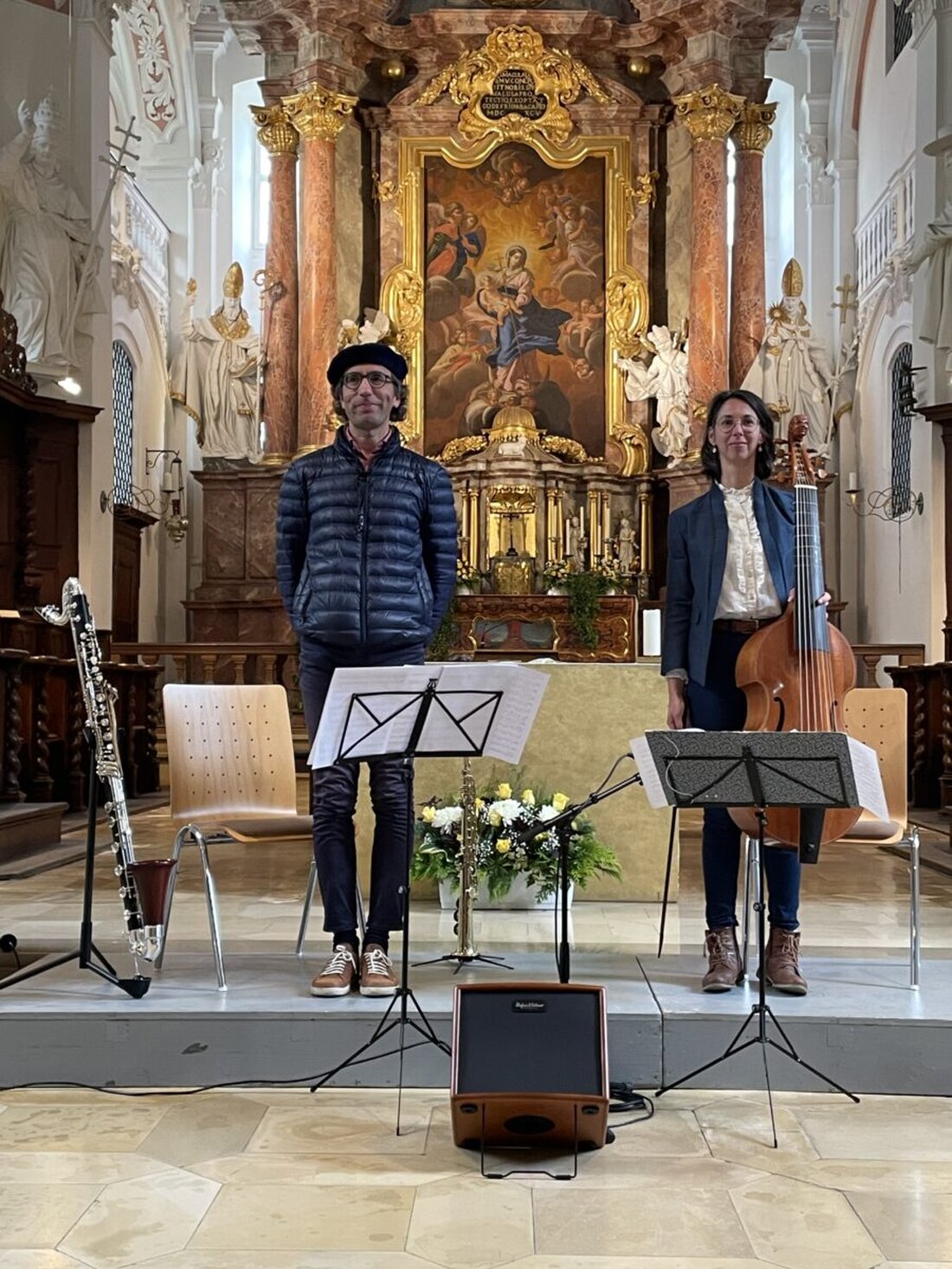 Speinshart. Beim Rosenkranzfest beeindruckten Christian Elin und Anna Zimre mit Gambelin, das Barock und Jazz auf Bassklarinette, Sopran-Saxophon und Viola da Gamba vereinte.