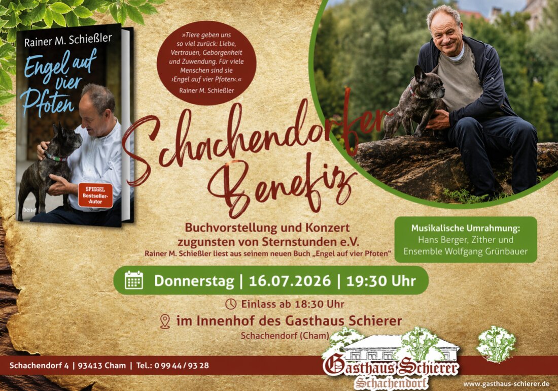 Cham. Der Veranstalter Gasthaus Schierer lädt in Cham, Gasthaus Schierer zu einer Veranstaltung ein und heißt Gäste willkommen. Ihr Ticket erhalten Sie über okticket.de und sichern sich so bequem Ihren Platz in Cham, Gasthaus Schierer.
