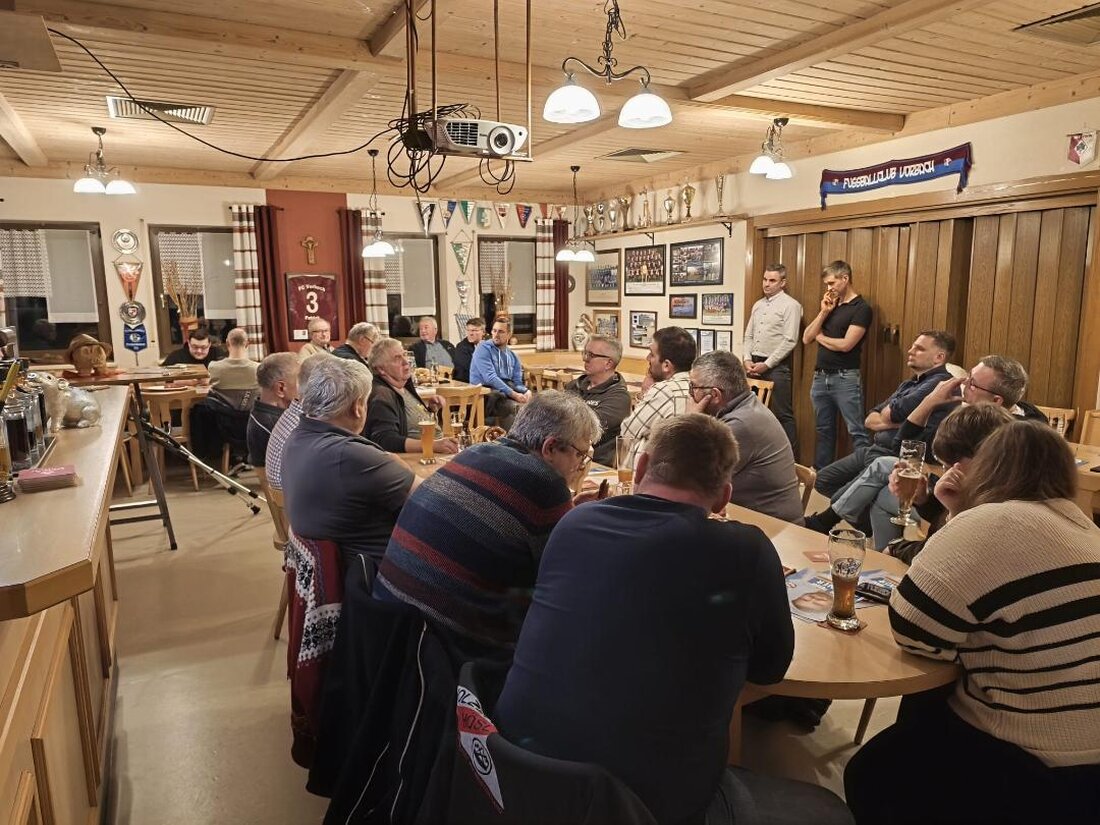 Vorbach. Im FCV-Sportheim diskutierten Bürger und die Freie-Wähler-Gemeinschaft über zentrale Gemeindethemen. Im Fokus standen Hochwasserschutz, der Dorfladen und Ziele der Kandidaten um Bürgermeisterkandidat Florian Plößner.