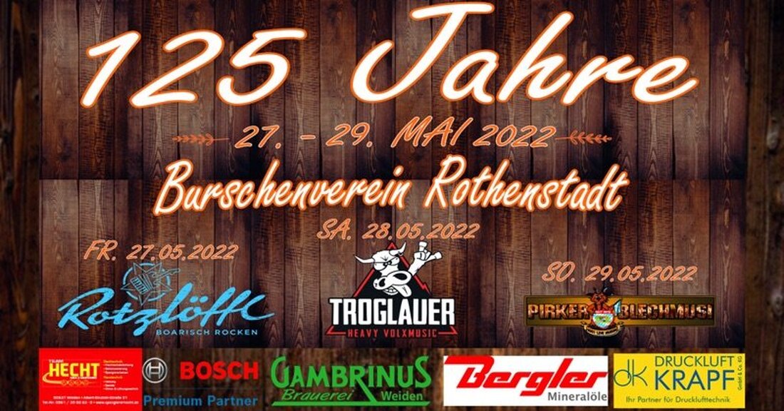 Weiden. Nächstes Jahr möchte der Burschenverein Rothenstadt, sofern es die Pandemie zulässt, sein 125-jähriges Bestehen groß feiern. Die Schirmherrschaft hat Oberbürgermeister Jens Meyer mit Freude angenommen.