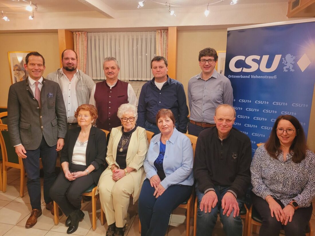 Vohenstrauß. Bei der Jahreshauptversammlung des CSU-Ortsverbands wurden langjährige Mitglieder geehrt.