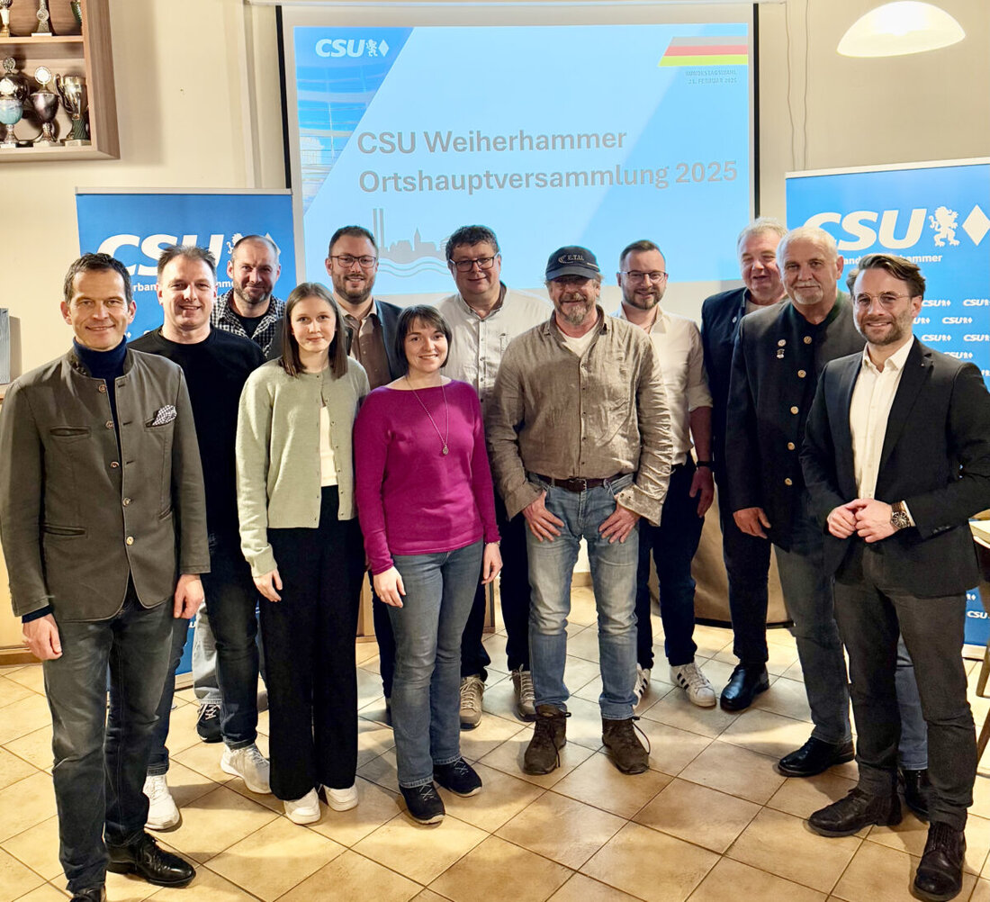 Weiherhammer. Die CSU Weiherhammer setzt auch in den kommenden zwei Jahren auf bewährte Führung. In der Jahreshauptversammlung am Mittwoch im TSG-Heim wurde Severin Hirmer erneut mit voller Zustimmung der Mitglieder zum Vorsitzenden gewählt.