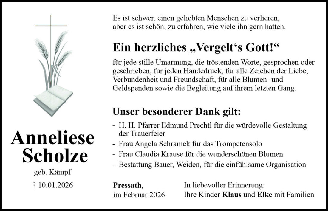 Begleitet durch: Bestattung Bauer - Weiden