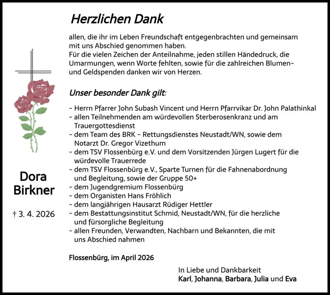 Begleitet durch: Bestattung Schmid - Neustadt/WN