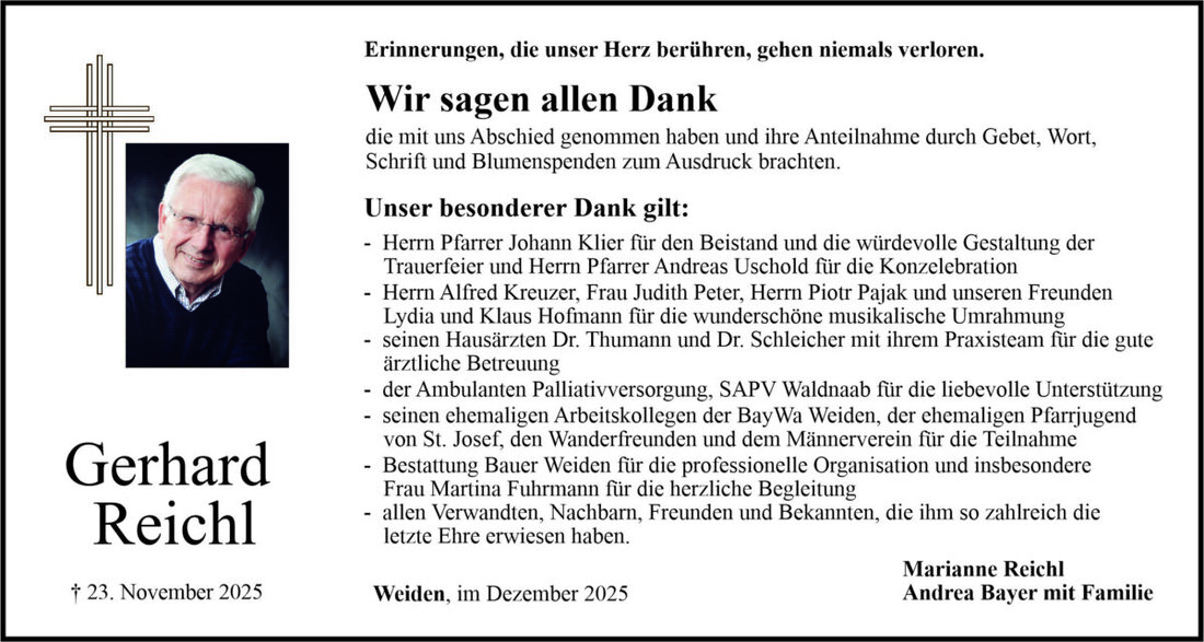 Begleitet durch: Bestattung Bauer - Weiden