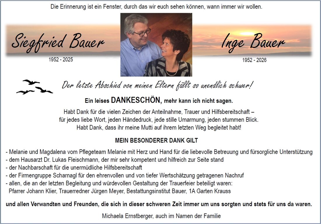 Begleitet durch: Bestattung Bauer - Weiden