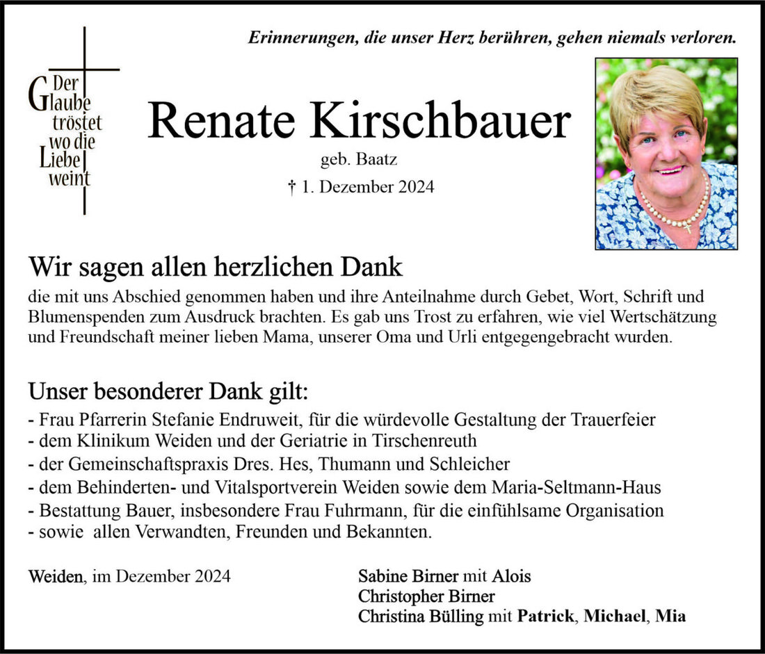 Begleitet durch: Bestattung Bauer - Weiden