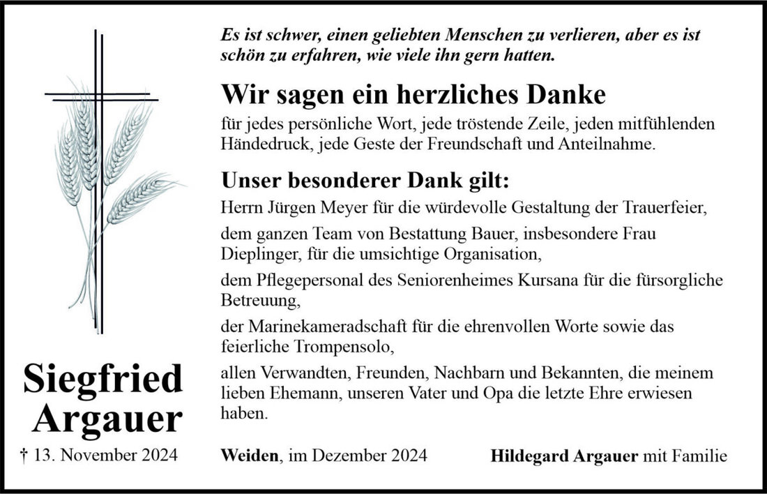 Begleitet durch: Bestattung Bauer - Weiden