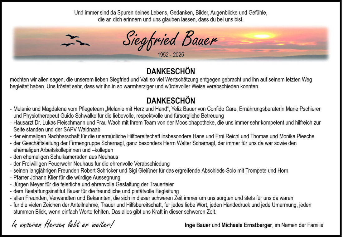 Begleitet durch: Bestattung Bauer - Weiden