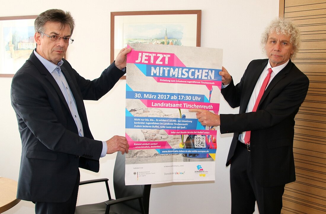Tirschenreuth. „Jetzt Mitmischen!“ heißt es ab 30. März 2017 im Landkreis Tirschenreuth. Dazu sind alle Jugendlichen im Alter von 14 bis 27 Jahren aus dem gesamten Landkreis eingeladen. Auch Landrat Wolfgang Lippert ist [&hellip;]