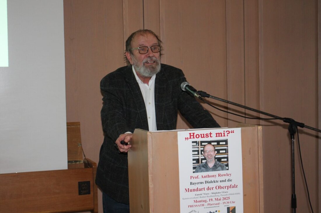 Pressath. Prof. Anthony Rowley, bekannt aus dem Bayerischen Fernsehen, hielt in Pressath einen Vortrag über Oberpfälzer Mundarten, betonend, dass Dialekte Intelligenz und sprachliche Fähigkeiten fördern. Er verdeutlichte auch, dass Dialekte historische und kulturelle Entwicklungen widerspiegeln und rechtlich geschützt sind.