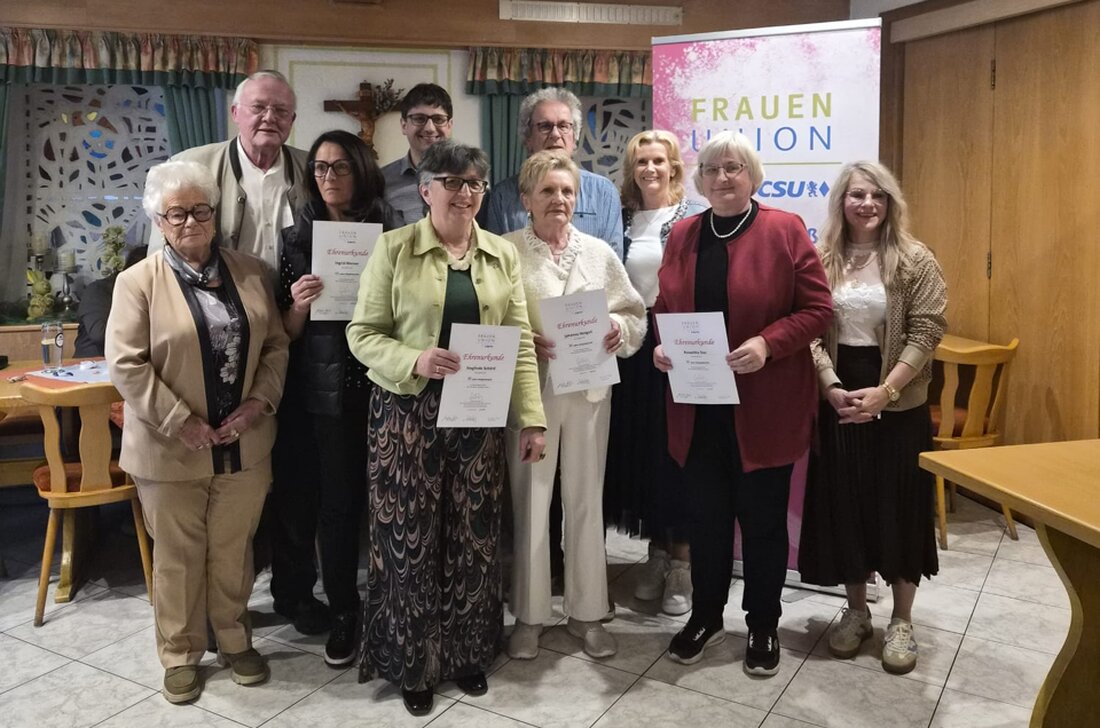 Vohenstrauß. Die Frauen-Union blickt bei der Jahreshauptversammlung im „Grünen Baum“ auf ein aktives Jahr zurück. Geehrt wurden langjährige Mitglieder für 30, 35 und 45 Jahre; der neue Bürgermeister Uli Münchmeier dankte.