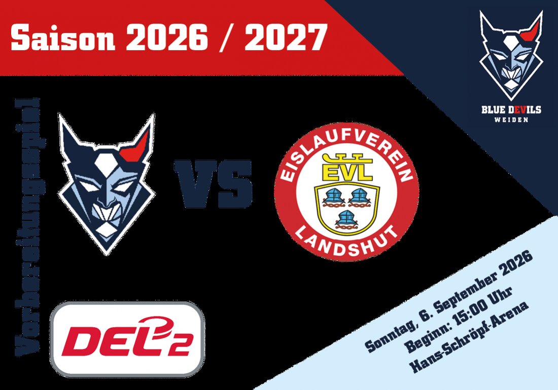 Weiden. Blue Devils Spielbetriebs organisiert das Eishockey-Event am Veranstaltungsort Weiden, Hans-Schröpf-Arena (Eisstadion) und bringt Fans zusammen. Weitere Informationen bietet der Veranstalter aus Weiden und dein Ticket erhältst du auf okticket.de.