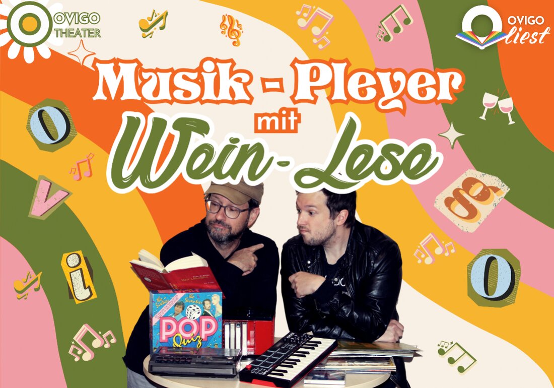Weiden. OVIGO Theater lädt am 16. Mai 2026 um 20.00 Uhr am Veranstaltungsort Weiden, Regionalbibliothek zur Neuauflage von Musik-Pleyer mit Wein-Lese ein, mit Lesungen, Talks über Musik, Pop-Quiz sowie Live-Musik mit Gesang und Klavier. Ihr Ticket erhalten Sie über okticket.de.