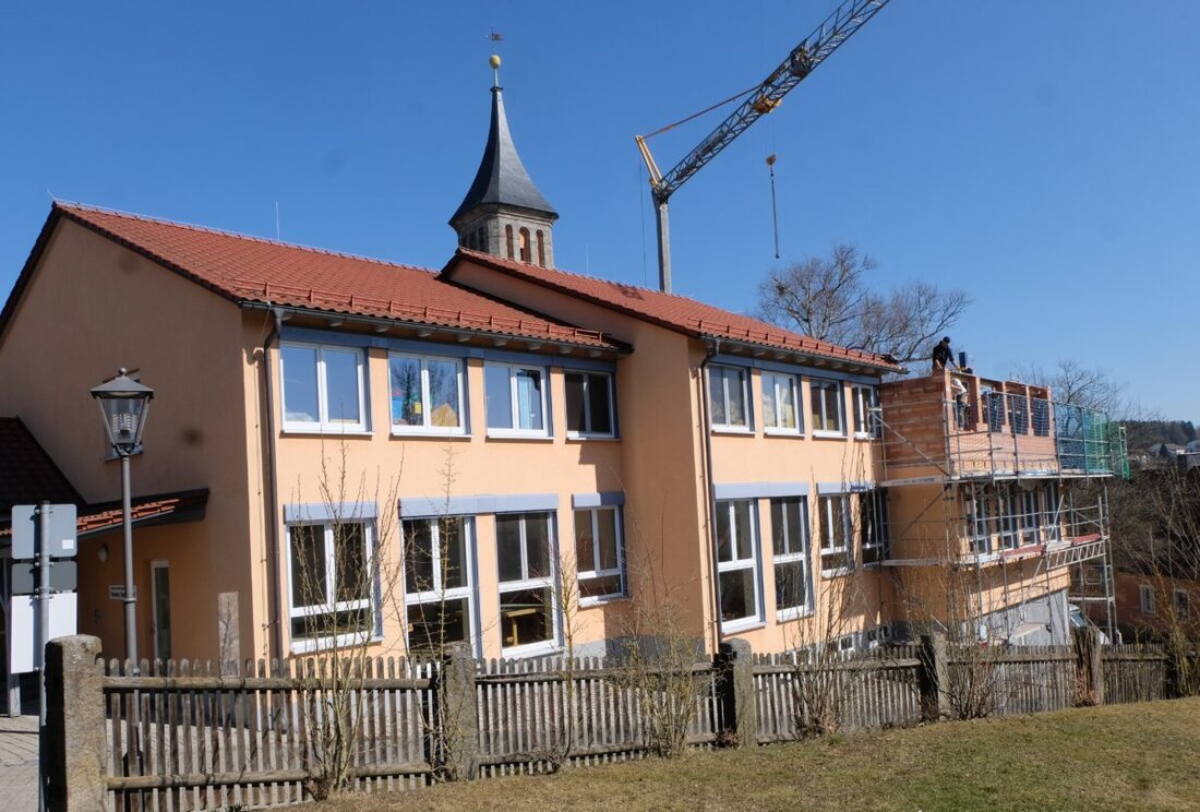Die Erweiterung des Kindergartens "Unterm Regenbogen" in der evangelischen Gemeinde St. Johannes Baptista schreitet voran. Die Fertigstellung des Rohbaus und des neuen Dachstuhls ist in Sicht, die Baufinanzierung ist gesichert, trotz Verzögerungen durch Denkmalschutzmaßnahmen.