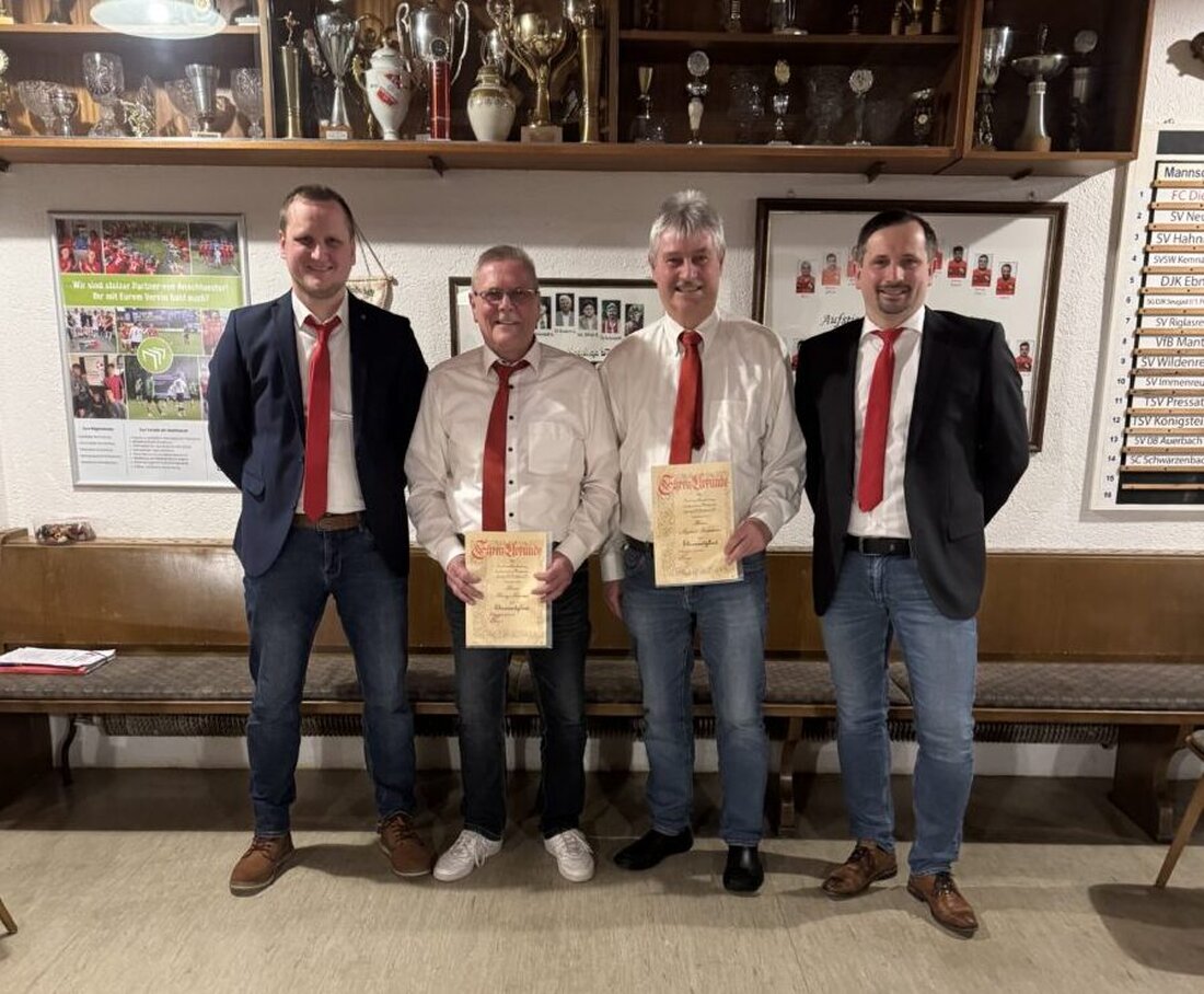Dießfurt. Bei der Jahreshauptversammlung am 30. Januar 2026 ehrte der FC Dießfurt zwei prägende Vereinsgrößen. Siegbert Brüderer und Henry Schraml wurden für Jahrzehnte Einsatz und sportliche Erfolge zu Ehrenmitgliedern ernannt.