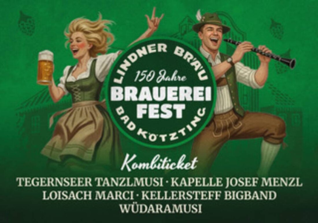 Bad Kötzting. Der Brauerei-Gasthof Lindner-Bräu lädt in Bad Kötzting, Lindner-Bräu Gaststätte - Festgelände zu einem Event ein, ausgerichtet vom Brauerei-Gasthof Lindner-Bräu am Lindner-Bräu Gaststätte - Festgelände in Bad Kötzting. Das Ticket ist online über okticket.de erhältlich.