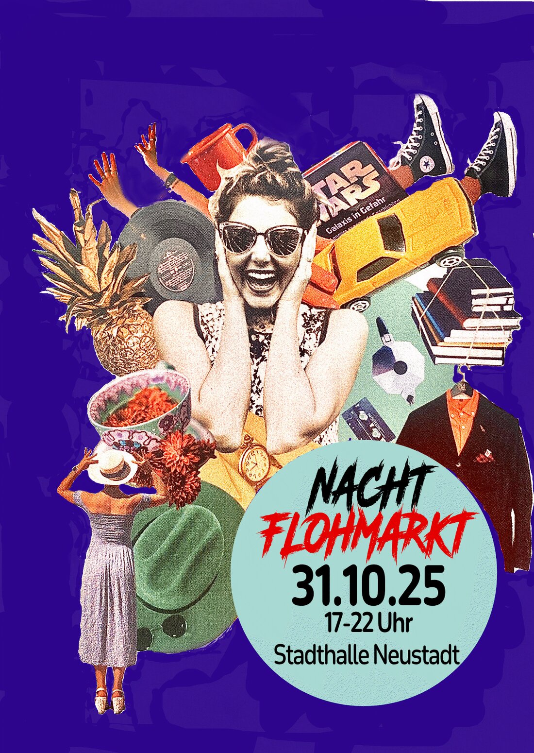 Neustadt a. d. Waldnaab. Sprint Marketing veranstaltet in Neustadt a. d. Waldnaab, Stadthalle, den Nacht Flohmarkt am 31. Oktober mit Einlass ab 17.00 Uhr und vielen besonderen Stücken in warmer Atmosphäre.