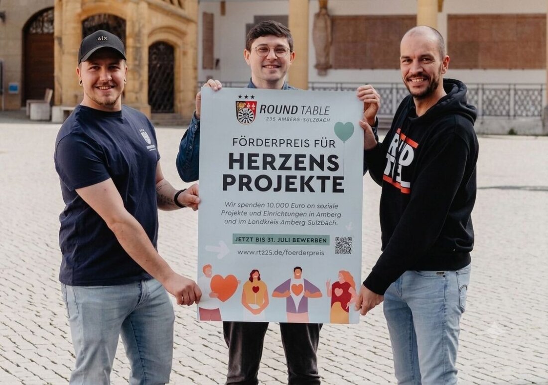 Amberg. Round Table 235 Amberg-Sulzbach startet die dritte Runde seines Förderpreises für Herzensprojekte: 10.000 Euro für soziale und gemeinnützige Initiativen in Amberg und Amberg-Sulzbach. Bewerbungen bis 31. Juli 2026 möglich.