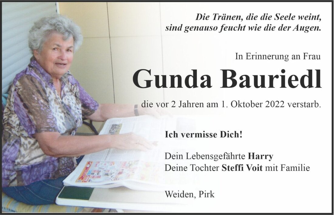 Begleitet durch: Bestattung Bauer - Weiden