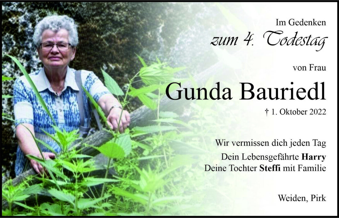 Begleitet durch: Bestattung Bauer - Weiden