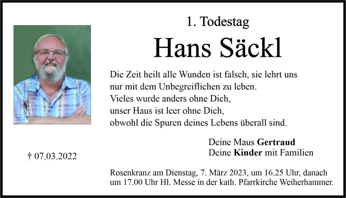 Begleitet durch: Bestattung Bauer - Weiden