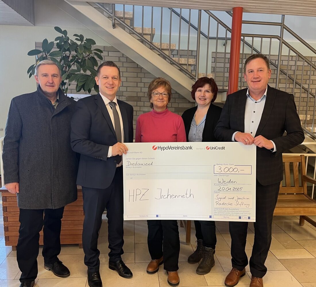 Irchenrieth. Die "Sigrid und Joachim Radecke-Stiftung" spendet erneut 3.000 Euro an das Heilpädagogische Zentrum Irchenrieth. Die Spende soll für eine Tovertafel für die Schule verwendet werden.