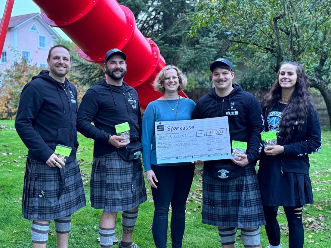Ponholz. Beim Bürgerfest in Teublitz gesammelte Spenden von 1.300 EUR wurden am 18. Oktober 2024 dem Thomas Wiser Haus übergeben, was für Erlebnisse für Kinder und Jugendliche genutzt wird. Die Highlander-Gruppe zeigt sich spendenfreudig und plant auch für das nächste Jahr eine Aktion.
