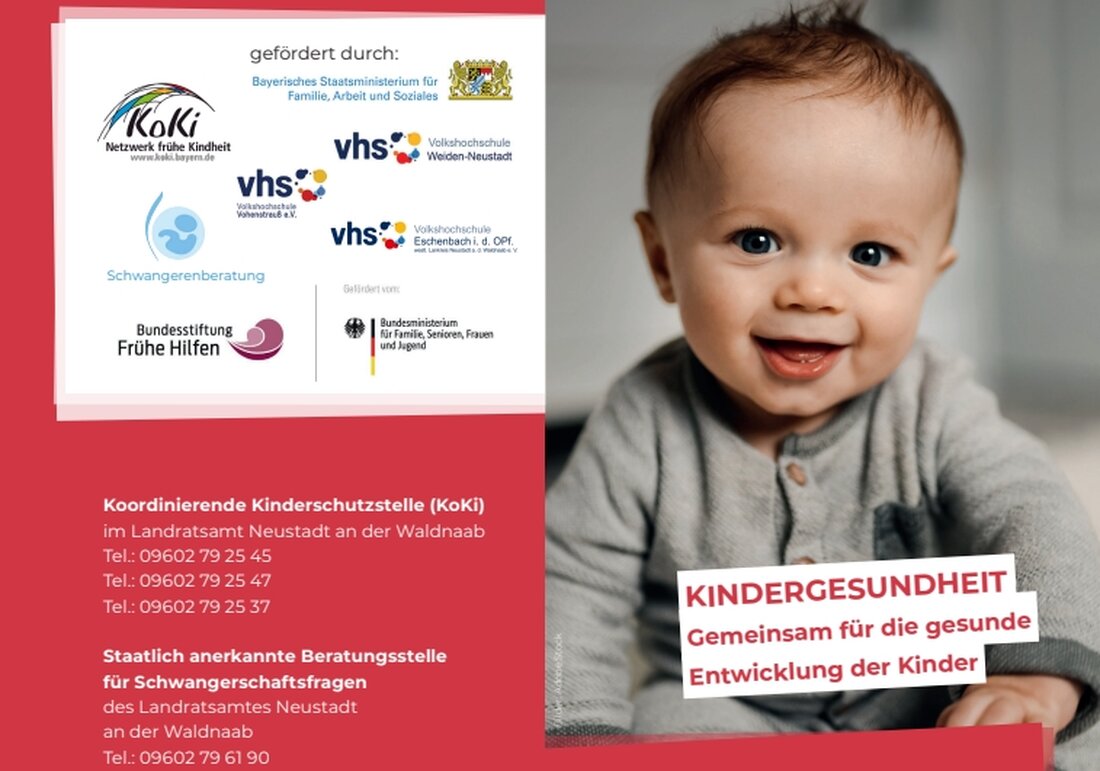 Neustadt/WN. Die Vortragsreihe des Gesundheitsamtes und der KoKi zum Thema "Kindergesundheit" setzt
sich auch in dieser Saison fort. Ab November finden vier Vorträge statt. Die Teilnahme ist jeweils kostenlos.
