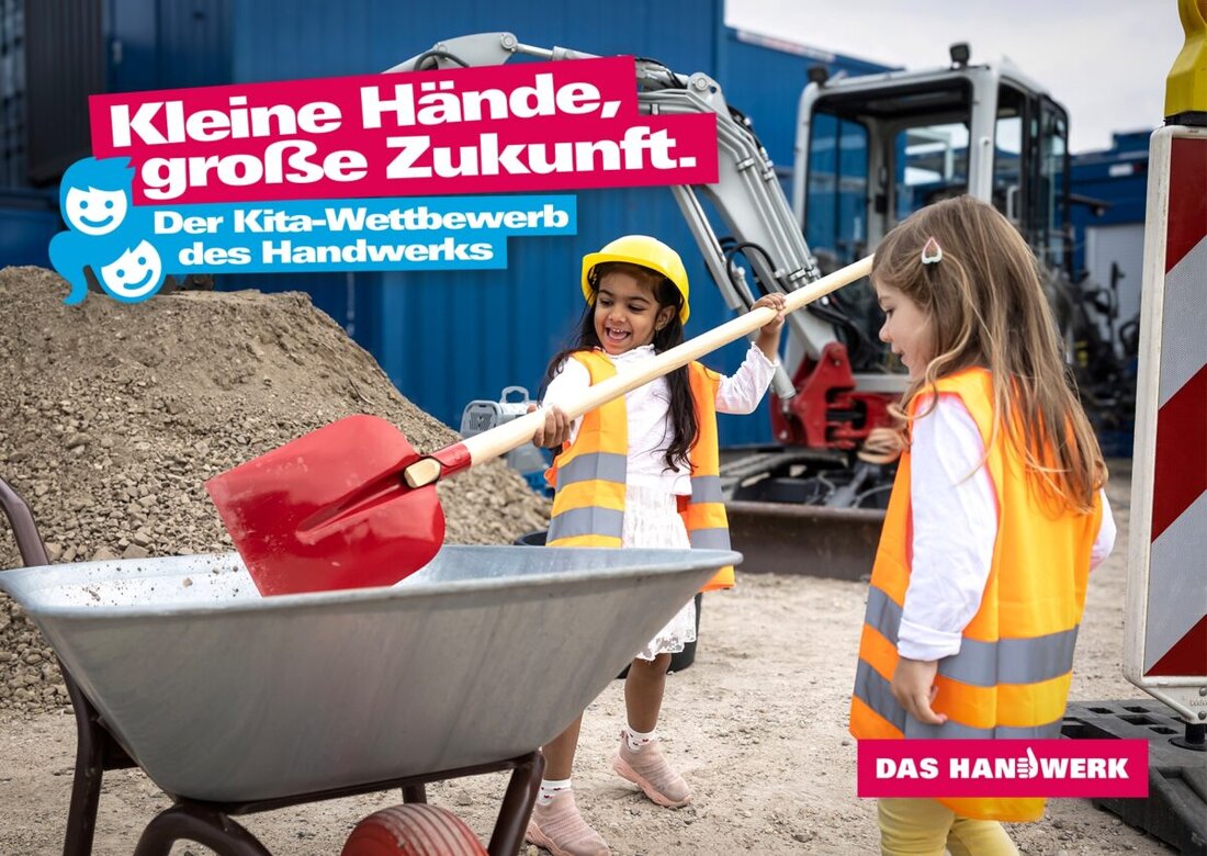 Nordoberpfalz. Der Kita-Wettbewerb „Kleine Hände, große Zukunft“ startet in die 14. Runde und lädt Kinder ein, Handwerk hautnah zu erleben. Kindergärten können bis zum 12. März 2027 mitmachen, den Landesgewinnern winken 500 Euro.