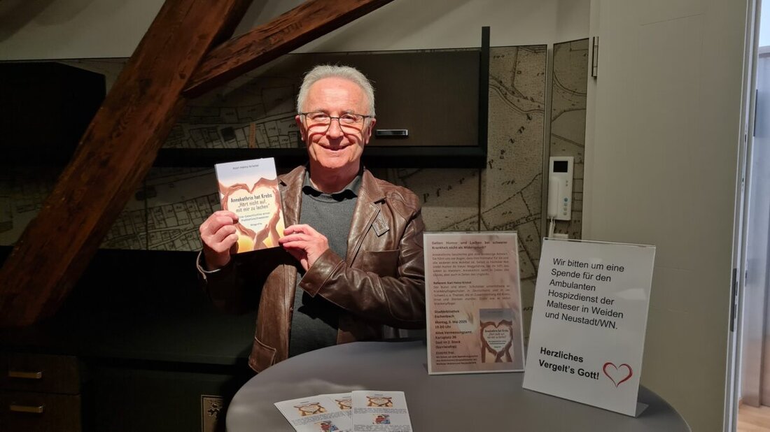 Eschenbach. Karl Heinz Kristel hielt in der Stadtbibliothek eine Autorenlesung über sein Buch "Annekathrin hat Krebs - Hört nicht auf mit mir zu lachen", um die Bedeutung von Hospizdiensten hervorzuheben. Der Erlös der Veranstaltung unterstützt den Ambulanten Hospizdienst der Malteser in Weiden und Neustadt.
