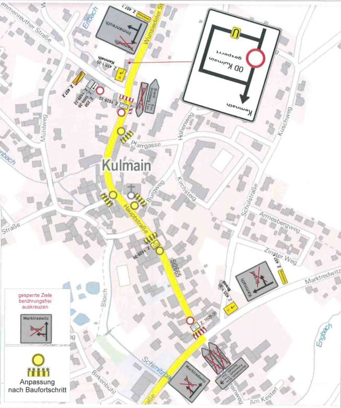 Kulmain. Derzeit kommt es wegen Baumaßnahmen in der Hauptstraße vermehrt zu Straßensperrungen in Kulmain. Da sich aber viele nicht daran halten, werden die gesperrten Straßen auch verstärkt überwacht.  Die Polizei Kemnath [&hellip;]