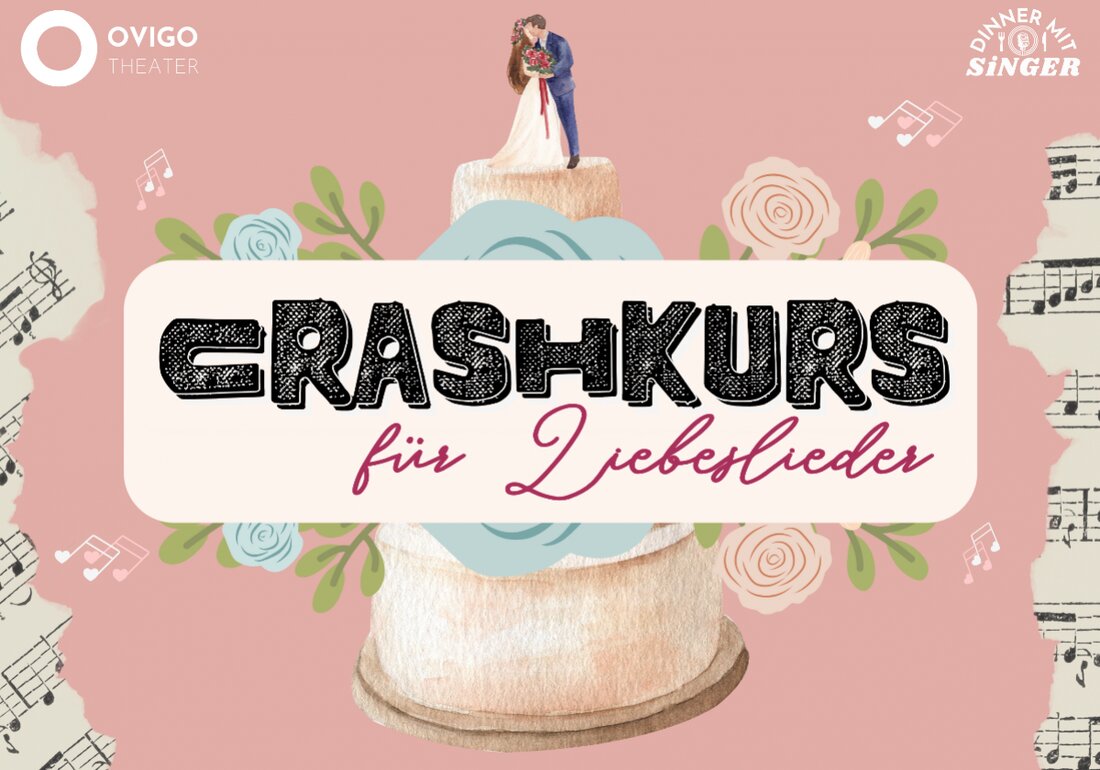 Oberviechtach. OVIGO Theater lädt ins Oberviechtach, Emil-Kemmer-Haus zu einem neuen Dinner-Format ein, das eine turbulente Hochzeitsstory mit einem Liebeslieder-Crashkurs und Songs aus Musical, Film und Pop verbindet und wird von einem 3-Gänge-Menü begleitet. Das Ticket ist über okticket.de erhältlich.
