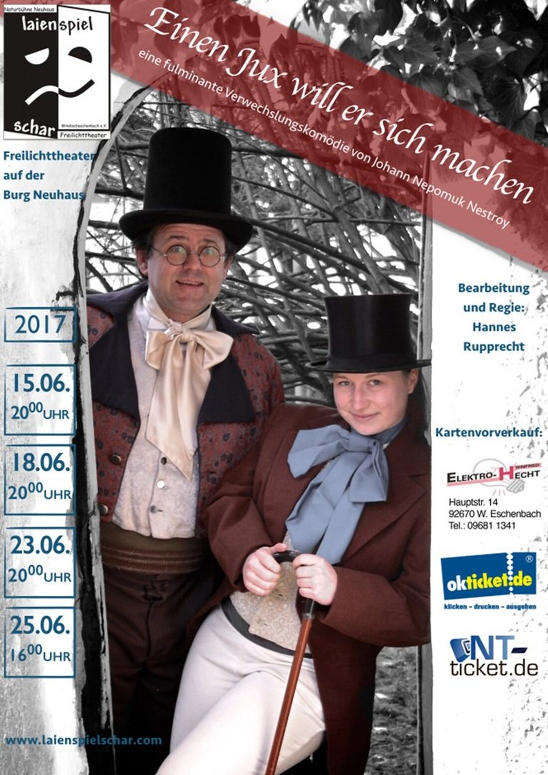 Windischeschenbach. Die Laienspielschar Windischeschenbach hat sich heuer wieder etwas ganz besonderes für ihre treuen zahlreichen Besucher einfallen lassen. „Einen Jux will er sich machen”, so heißt das neue Theaterstück von [&hellip;]