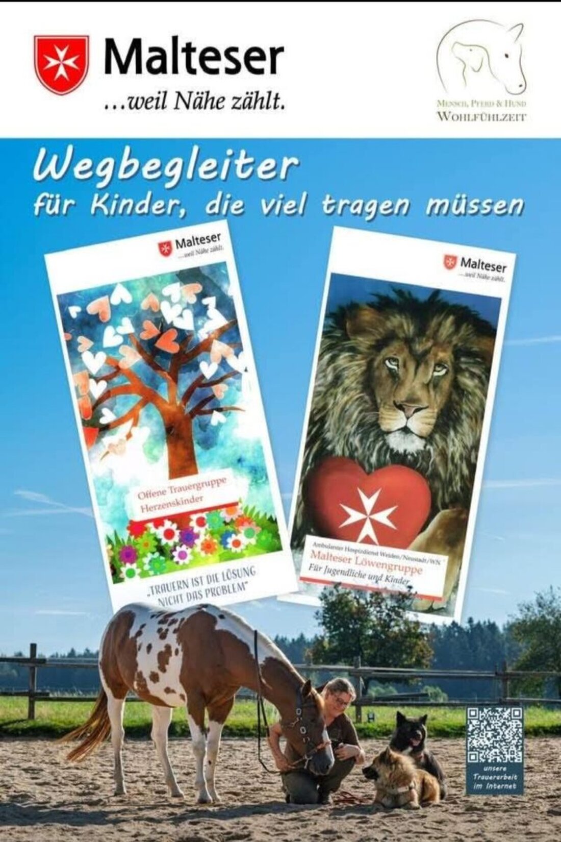 Neustadt/WN. Der ambulante Hospizdienst WEN/NEW der Malteser begleitet Kinder, Jugendliche und Familien in schweren Zeiten. Die Trauergruppe Herzenskinder und die Löwengruppe bieten Raum für Austausch, Trost und kreative Stärke.