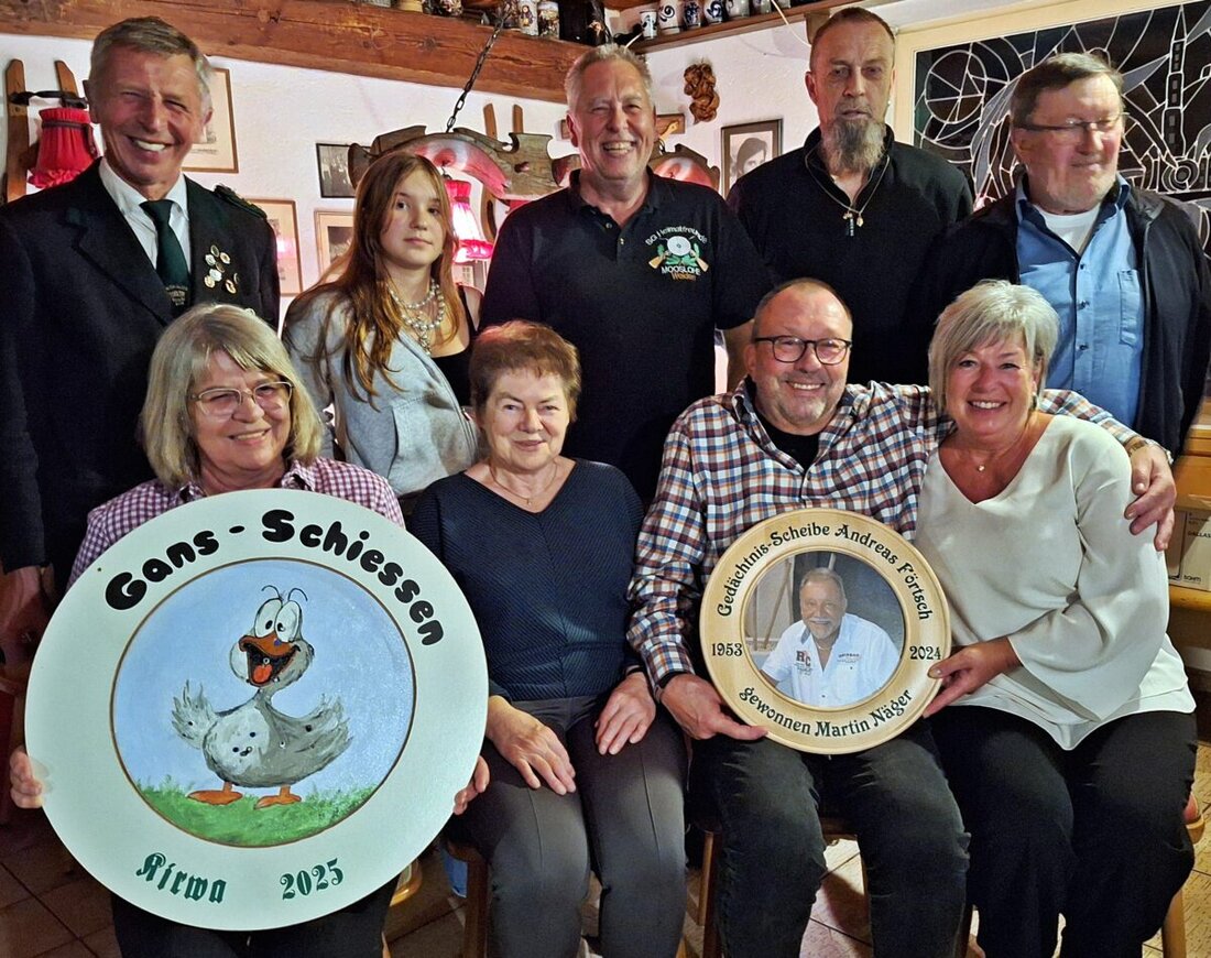 Weiden. Bei den Heimatfreunden Mooslohe traf Tradition auf Treffsicherheit: Beim Kirwa- und Gans-Schießen holte sich Margot Waida die begehrte Gans-Scheibe. Jugend und Stamm schossen an fünf Abenden um Ringe, Teiler und Ehren.