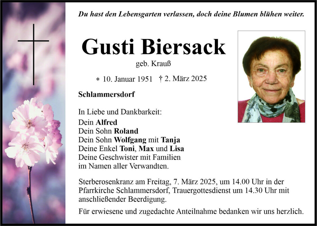 Begleitet durch: Bestattung Bauer - Weiden