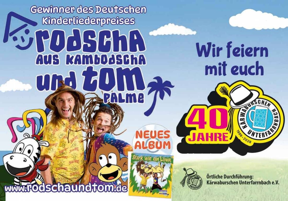 Fürth. Der Kärwaauschuss Unterfarrnbach lädt am Veranstaltungsort Fürth, Kärwaplatz Unterfarrnbach zu einer stimmungsvollen Veranstaltung ein, die das Publikum zusammenbringt und für gute Laune sorgt. Ein Ticket gibt es bequem online über okticket.de.