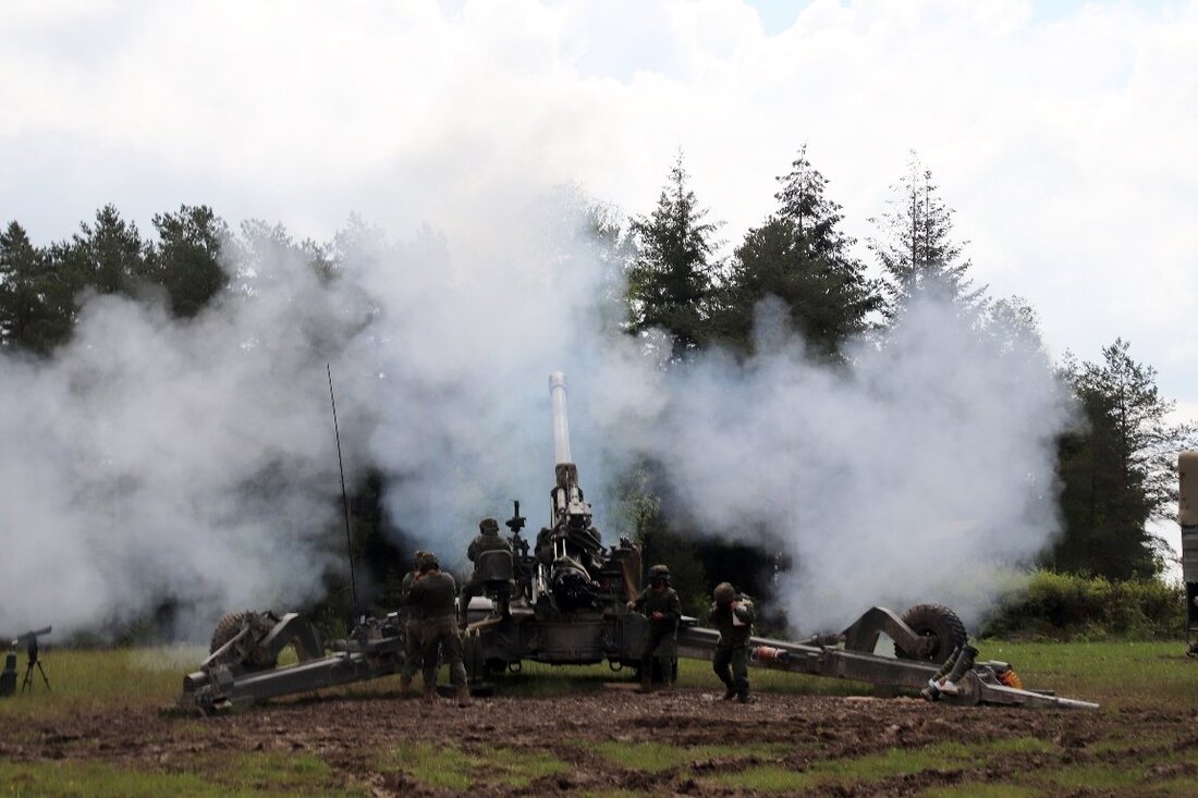 Grafenwöhr. 70 Artilleriesysteme und 1.800 Teilnehmer aus 15 Nationen: Das ist die NATO-Militärübung "Dynamic Front 21". 