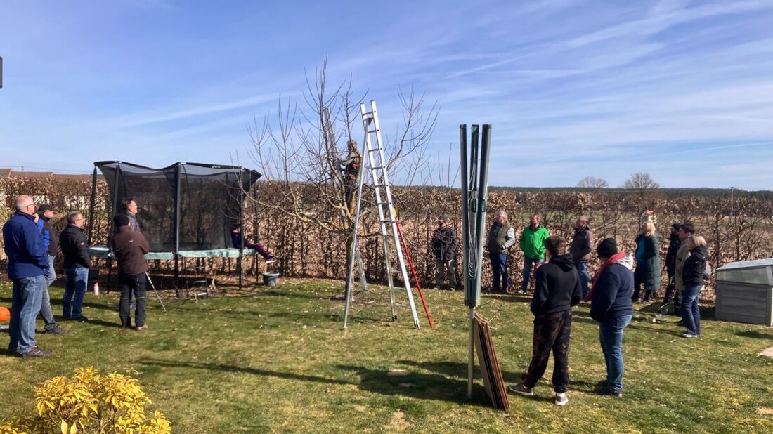 Kaltenbrunn. Bei bestem Wetter setzte die Siedlergemeinschaft Kaltenbrunn am Samstag, 28. März 2026, ihren Obstbaumschnittkurs fort. Experte Thomas Partenheimer zeigte, wie nachhaltige Pflege Ertrag und Baumgesundheit stärkt.