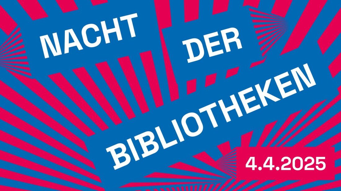 Am 4. April 2025 findet erstmalig die bundesweite Nacht der Bibliotheken mit dem Motto "Wissen. Teilen. Entdecken." statt. Die Veranstaltung bietet unter Schirmherrschaft von Elke Bündenbender ein vielfältiges Programm in Bibliotheken deutschlandweit.