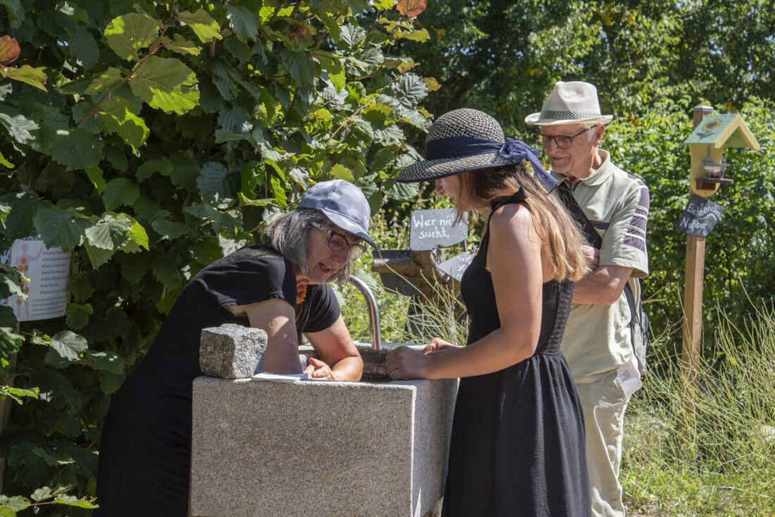 Waldsassen. An Mariä Himmelfahrt erkundeten die Naturfreunde aus Weiden im Klostergarten der Abtei die Heilpflanzen nach Hildegard von Bingen und probierten Kneipp-Anwendungen. Danach ging es zur Straußenfarm Mitterhof.