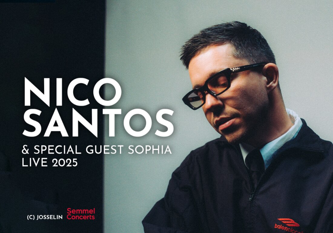 Straubing. Nico Santos tritt am 15. November 2025 in der Joseph-von-Fraunhofer-Halle in Straubing auf, präsentiert von Rivertone. Tickets für das Konzert des Multitalents, bekannt für Hits wie "Home" und "Rooftop", sind auf okticket.de verfügbar.